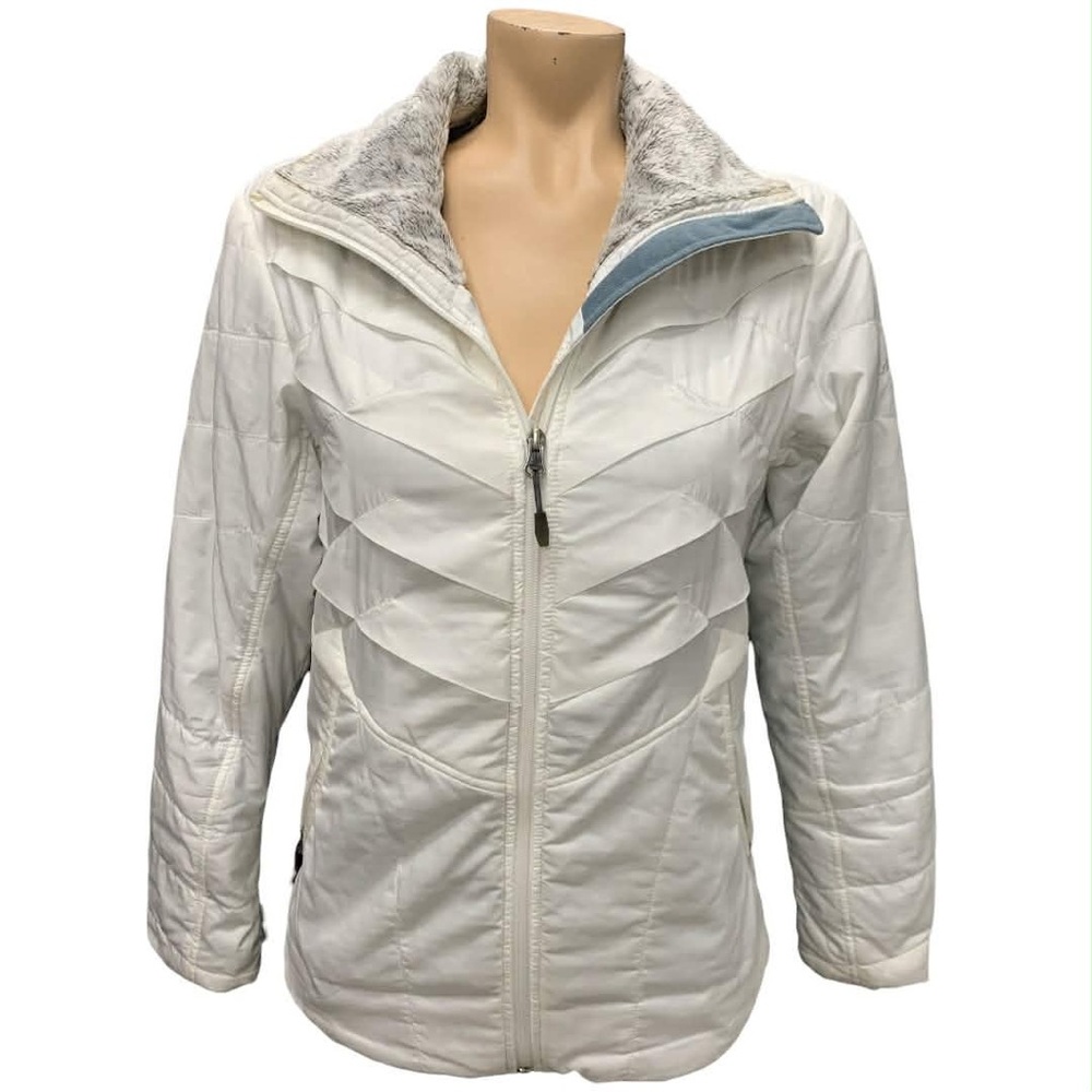 Columbia White Quilted Puffer Jacket Size S
